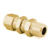 Tube Fittings and Adapters-Bulkheads-Straights-B-12M0-61 B-200-61 B-200-71-2 B-300-61 B-400-11-2 B-400-11-4 - B-400-11-4 - Brass - 1/4 in. - Swagelok® Tube Fitting - 1/4 in. - Male NPT