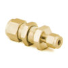 Tube Fittings and Adapters-Bulkheads-Straights-B-400-61 B-400-61-2 B-400-61-4AN B-400-71-2 B-400-71-4 B-400-R1-4 - B-400-61-2 - Brass - 1/4 in. - Swagelok® Tube Fitting - 1/8 in. - Swagelok® Tube Fitting