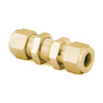 Tube Fittings and Adapters-Bulkheads-Straights-B-400-61 B-400-61-2 B-400-61-4AN B-400-71-2 B-400-71-4 B-400-R1-4 - B-400-R1-4 - Brass - 1/4 in. - Swagelok® Tube Fitting - 1/4 in. - Swagelok® Tube Adapter