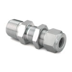 Stainless Steel Swagelok Tube Fitting, Bulkhead Male Connector, 12 mm Tube OD x 1/2 in. Male NPT - SS-12M0-11-8 - 316 Stainless Steel - 12 mm - Swagelok® Tube Fitting - 1/2 in. - Male NPT