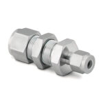 Stainless Steel Swagelok Tube Fitting, Bulkhead Reducing Union, 1/2 in. x 1/4 in. Tube OD - SS-810-61-4 - 316 Stainless Steel - 1/2 in. - Swagelok® Tube Fitting - 1/4 in. - Swagelok® Tube Fitting